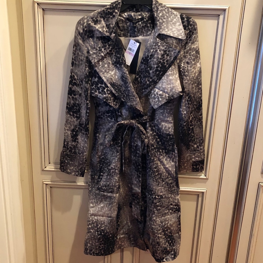Cynthia Steffe Printed Belted Trench Coat, 6